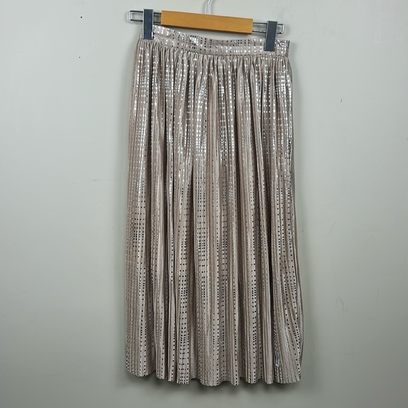 ANTHROPOLOGIE Sabina musayev cassia shine pleated full skirt size 2 euc - Picture 3 of 10